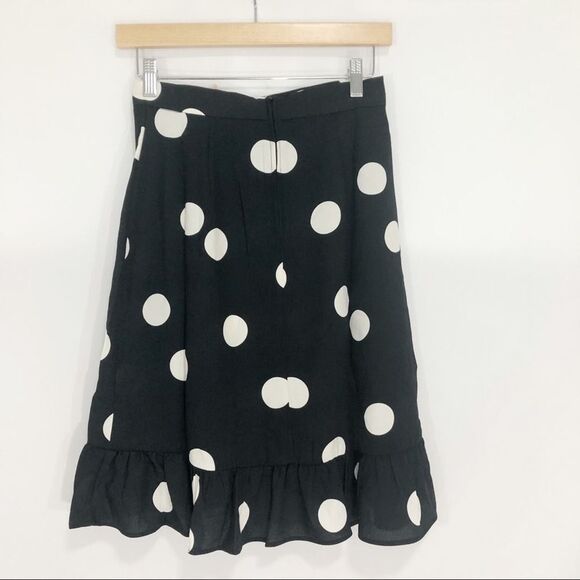 Modcloth It's a Wrap Ruffled A-Line Skirt Polka Dot - Picture 6 of 10